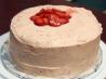 Vanilla Cake With Strawberry Cream Frosting