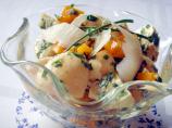 Mushroom and Red Pepper Salad, Chive Vinaigrette