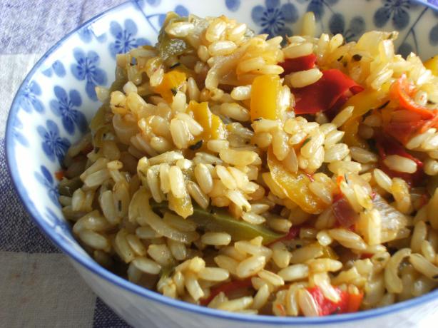 Brown Rice Pilaf. Photo by Lalaloula