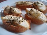 Goat Cheese and Tart Apple on French Bread Appetizer