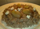 Red Wine and Goats Cheese Risotto With Caramelised Baby Onions