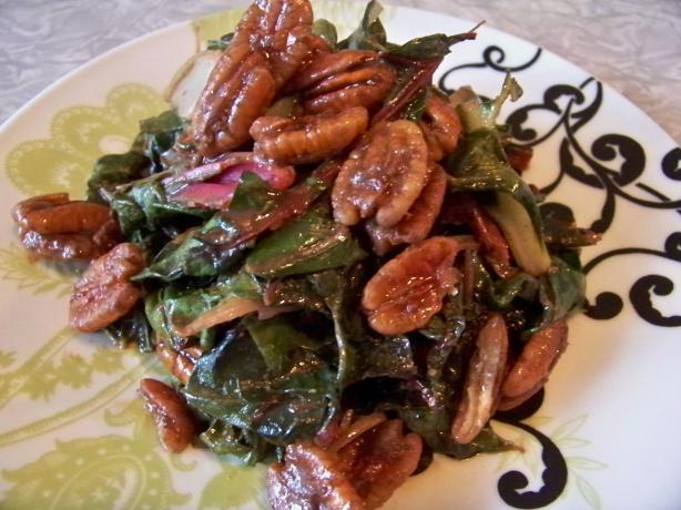 Collard Greens With Pecans (Vegan). Photo by Prose
