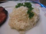 Easy Creamy Garlic and Parmesan Rice. Photo by MomLuvs6