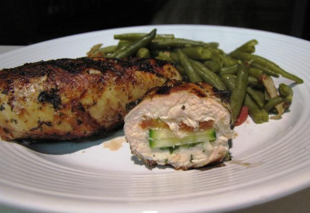 Chicken Breasts Stuffed with Zucchini, Tomato and Basil. Photo by loof
