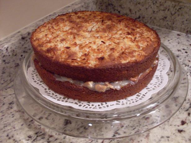 Blue Ribbon Banana Cake  With Creamy Nut Filling. Photo by BethHallKelley