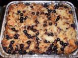 Blueberry Pecan Bread Pudding With Amaretto Sauce
