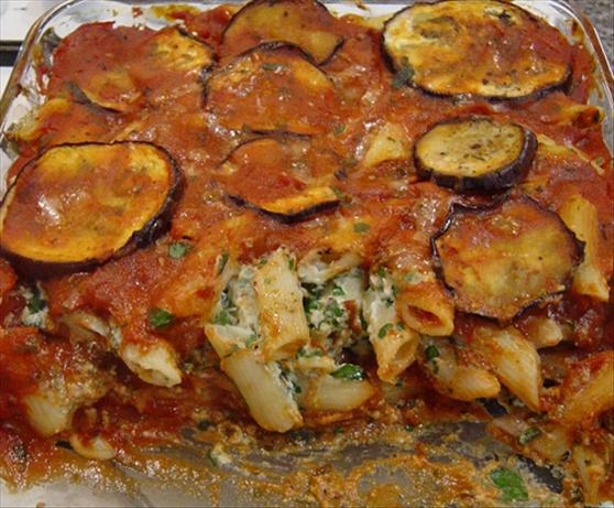 Eggplant (Aubergine) and Ziti Parmesan. Photo by Sackville