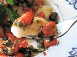 Orange Roughy With Sauteed Olives, Capers & Tomatoes