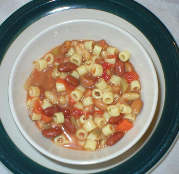 Twig's Pasta Fagioli (Pasta Fazool). Photo by Twiggyann