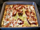 Leek and Pancetta Tray Bread. Photo by Irmgard