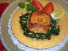 Sea Bass on Spinach With Raisins and Pine Nuts