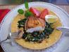 Sea Bass on Spinach With Raisins and Pine Nuts. Recipe by gemini08