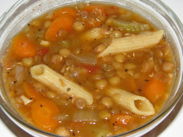 Lentil Noodle Soup. Photo by Kendra's Kitchen