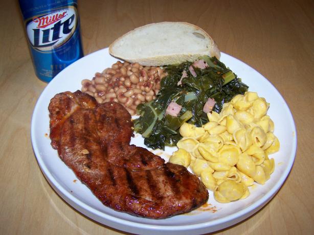 Sweet & Tangy BBQ Pork Steaks. Photo by Chef Chitown Ray