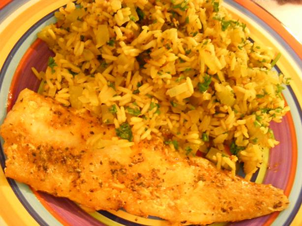 Cajun Fish & Rice Pilaf (21 Day Wonder Diet: Day 19). Photo by Sara 76