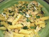 Pasta With Chicken in a Light White Wine and Fresh Herb Sauce
