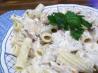 Pasta With Chicken in a Light White Wine and Fresh Herb Sauce