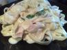 Pasta With Chicken in a Light White Wine and Fresh Herb Sauce