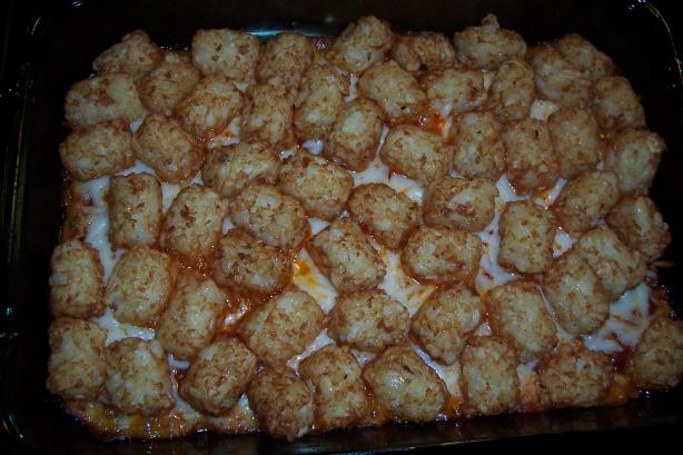 Tater Tot Pizza Casserole. Photo by mMadness97