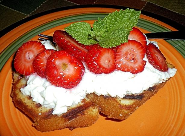 Grilled Madeira Cake With Berries. Photo by Julie B's Hive