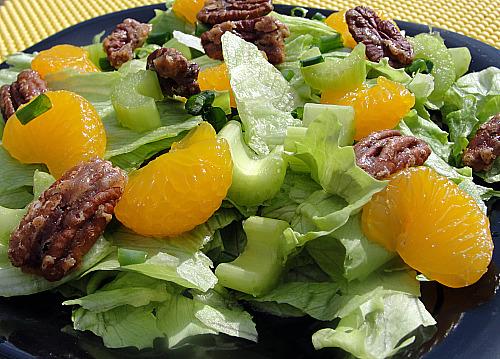 Mandarin Orange Salad With Sugared Pecans. Photo by diner524