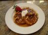 Banana Bread Pancakes With Cinnamon Maple Syrup. Recipe by 2hot2handle