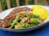 Roasted Asparagus, Onions and Mushrooms. Recipe by Chef #1035647