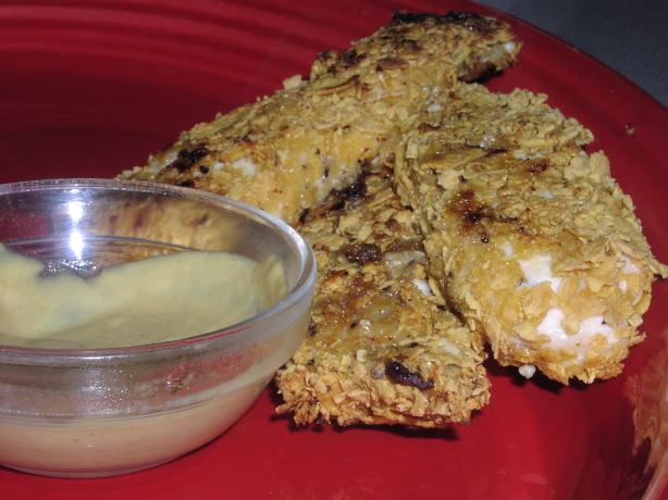 Low-Fat Cornflake Chicken Tenders With Honey Mustard Sauce. Photo by TeresaS