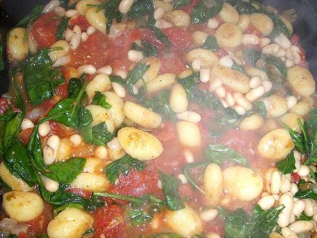 Skillet Gnocchi With Chard and White Beans. Photo by Reggie's Mom
