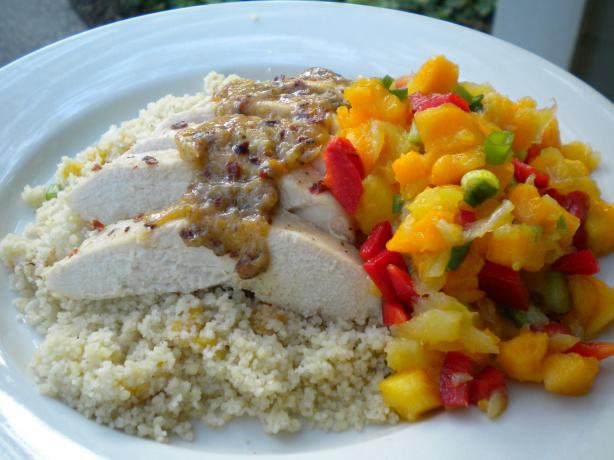 Tropical Chicken Couscous W/ Rum Vinaigrette. Photo by Tarteausucre