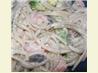 Lip-Smacking Linguini Salad with Horseradish Dressing. Recipe by Lennie