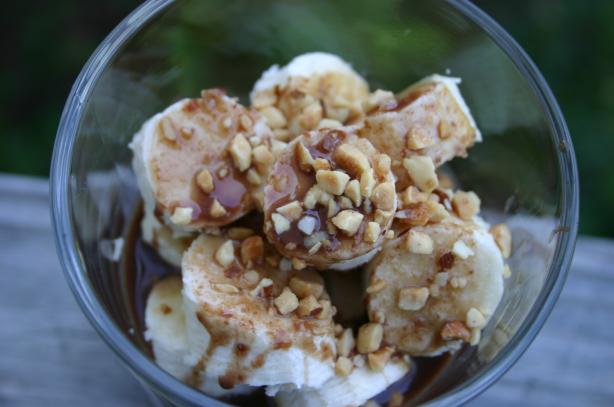 Bananas With Chocolate Sauce. Photo by my3beachbabes