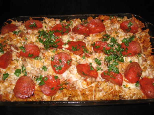 Pepperoni Pizza Casserole. Photo by mary winecoff