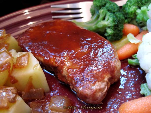 Oven Barbecued Pork Chops. Photo by Annacia