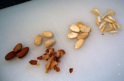How to Blanch, Split, & Sliver Almonds. Photo by Mikekey