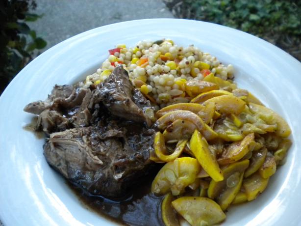 Zinfandel-Braised Leg of Lamb (Slow Cooker). Photo by Tarteausucre