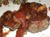 Pear and Red Wine Glazed Kangaroo Fillet (Or Beef) With Macadami