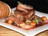 Pear and Red Wine Glazed Kangaroo Fillet (Or Beef) With Macadami