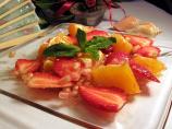 Pomegranate With Orange Juice and Strawberries