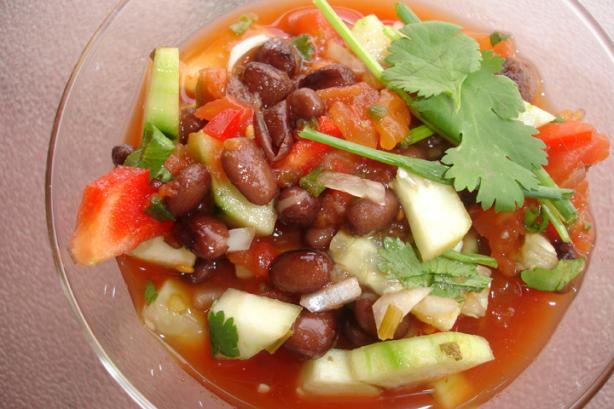 Chunky Southwestern Gazpacho. Photo by BakinBaby