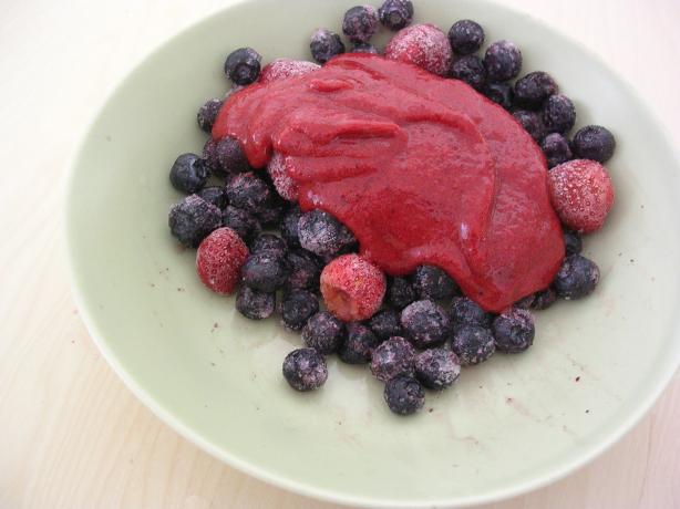 Blackberry and Vodka Sorbet With Mixed Berries. Photo by Samantha in Ut