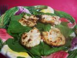 Spanish Tapas - Grilled Goat's Cheese on Bed of Lettuce