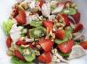 Turkey/Chicken Mixed Greens Salad With Kiwi and Strawberries in 