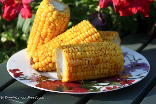 Corn Cooked in Husks on the Grill With Chile-Lime Butter. Photo by IngridH
