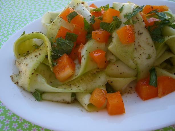 Australian Minted Zucchini Ribbons. Photo by Chef*Lee