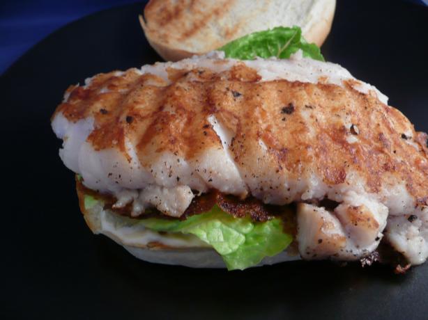 Broiled Snapper on Toasted Sourdough. Photo by cookiedog