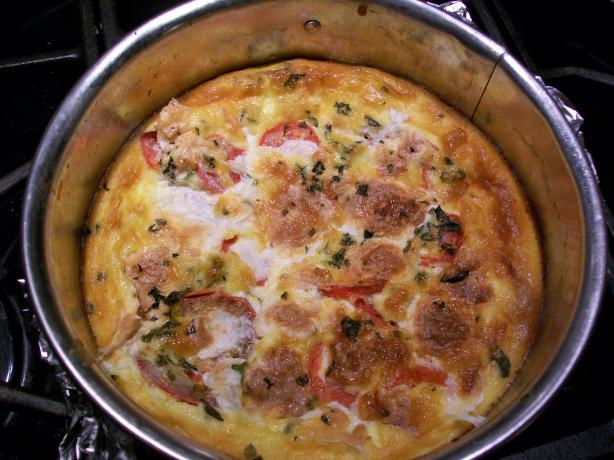 Mozzarella, Tomato and Basil Quiche. Photo by gjsisson