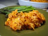 Fajita Chicken and Rice Bake With Nacho Topping