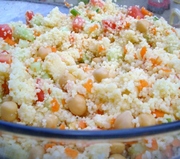Couscous-Garbanzo Salad. Photo by AnnieLynne