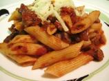 Penne With Sausage, Mushrooms and Red Wine
